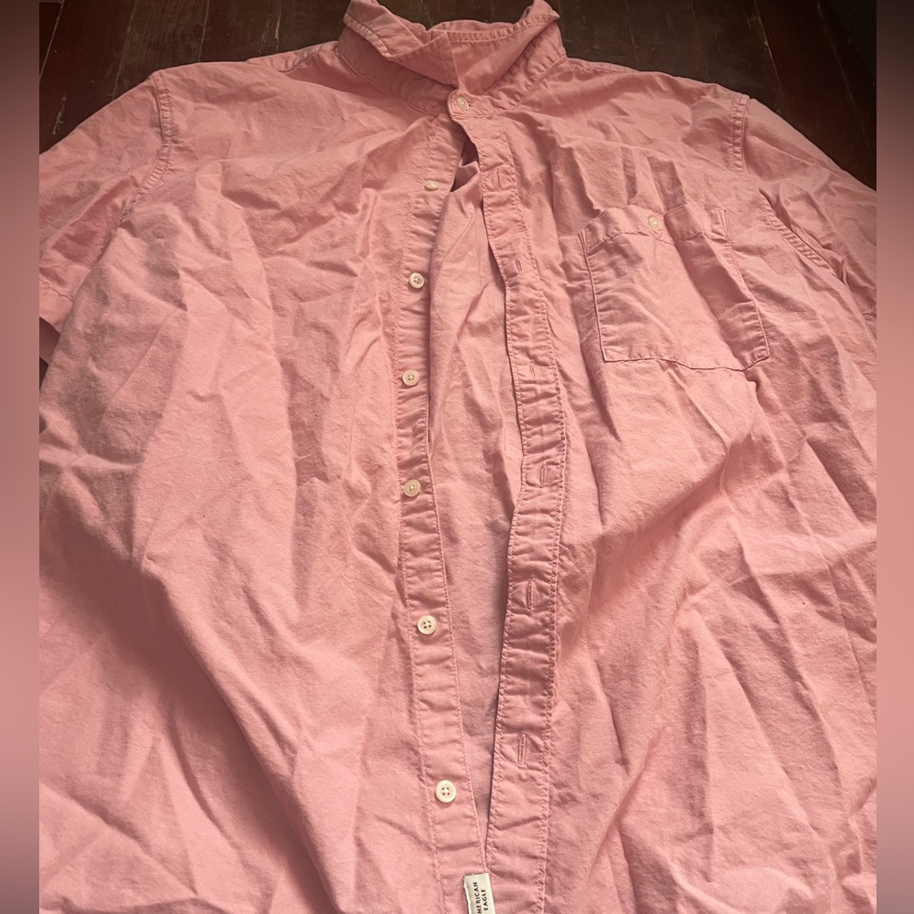 Male Pink Button Up